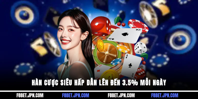 Hoàn cược siêu hấp dẫn lên đến 3.5% mỗi ngày